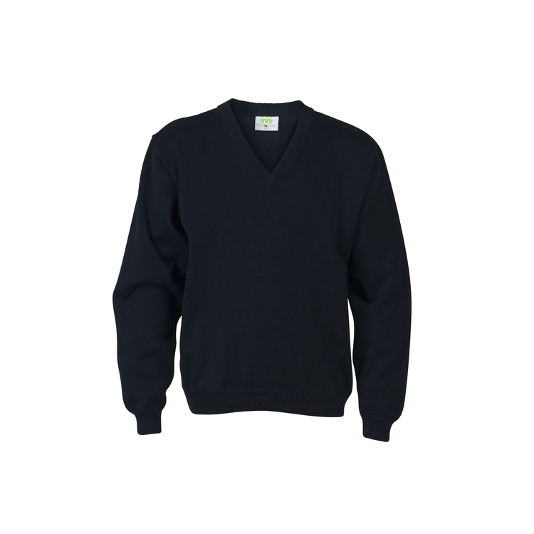 Baumwollpullover, V-Ausschnitt, Jungen/Herren