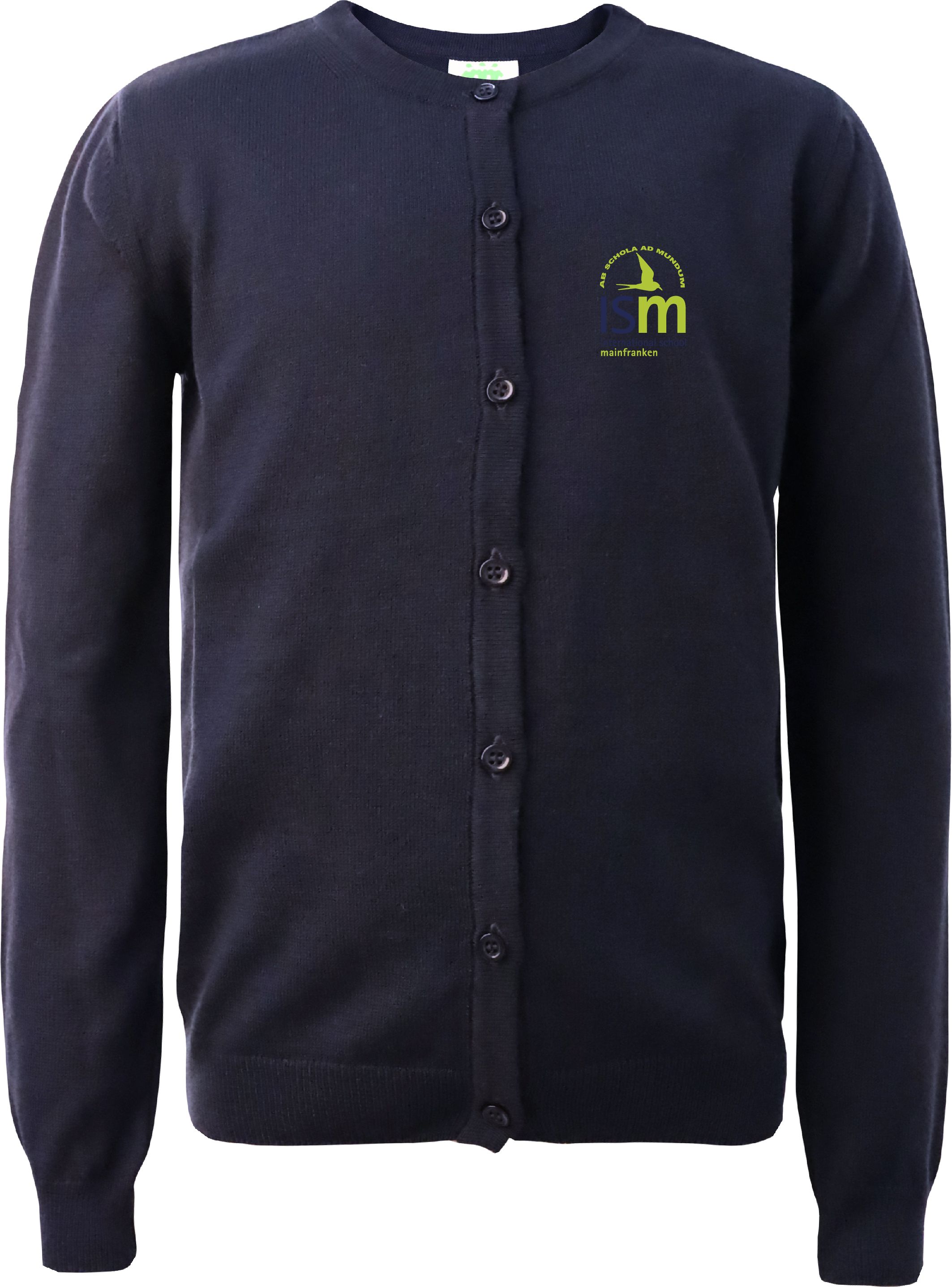 Strickjacke, Rundhals, geknöpft, Unisex